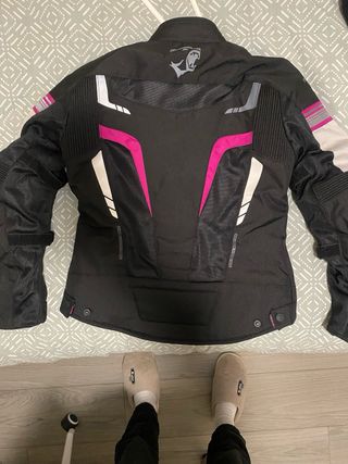 Chaqueta Moto Bela Negra y rosa