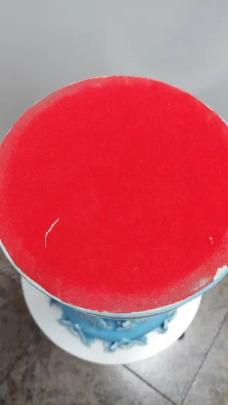 Jarrón Vintage Cerámica Manises Azul Clásico