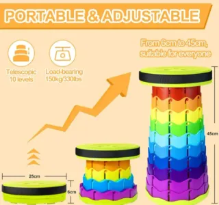 Taburete plegable con luz LED