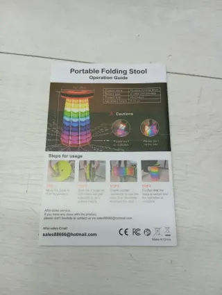 Taburete plegable con luz LED