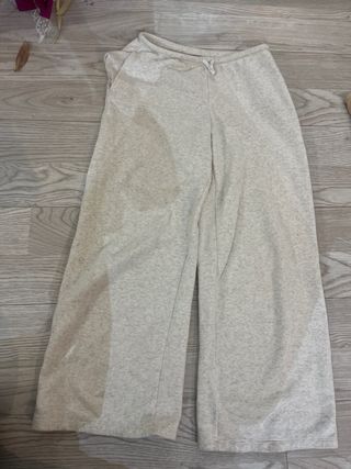 Pantalón ancho beige