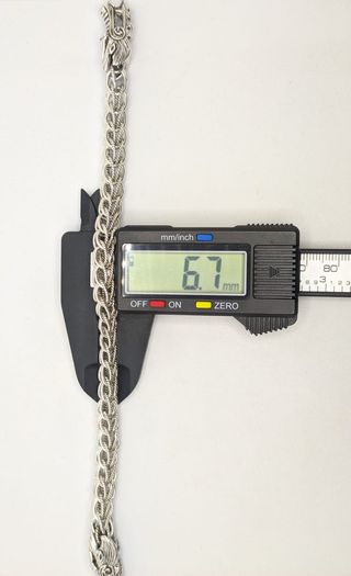 Pulsera Dragones de plata de 925, 41.57 g, 23 cm.