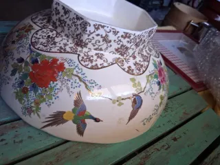 Centro de mesa frutero porcelana