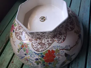 Centro de mesa frutero porcelana