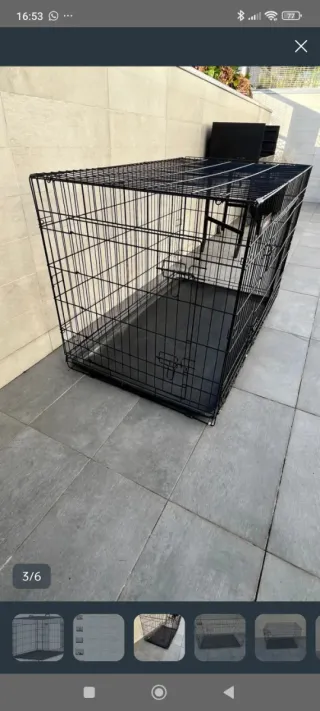 Jaula Perros Plegable Feandra XXL Negra