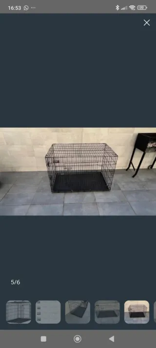 Jaula Perros Plegable Feandra XXL Negra
