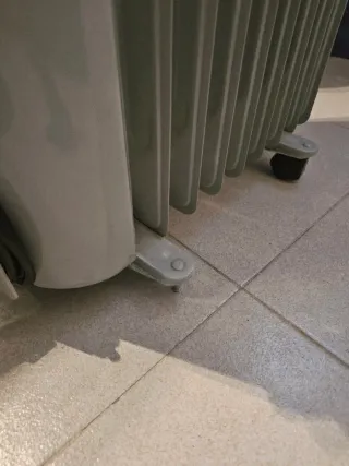 Radiador eléctrico blanco y gris