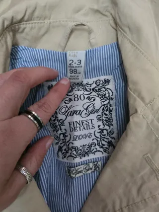 Chaqueta niña beige