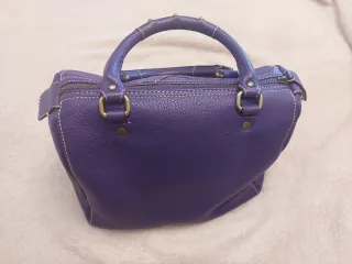 Bolso de mano piel Purificación García morado