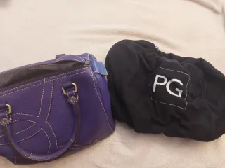 Bolso de mano piel Purificación García morado