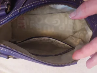 Bolso de mano piel Purificación García morado