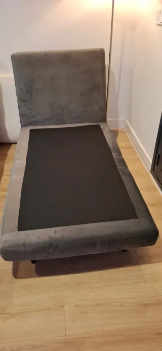 Sofá Cama Plegable Gris.