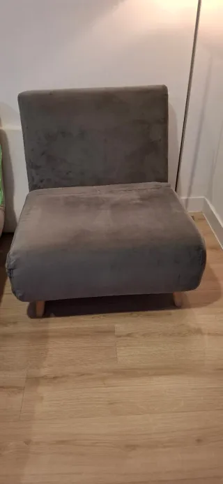 Sofá Cama Plegable Gris.
