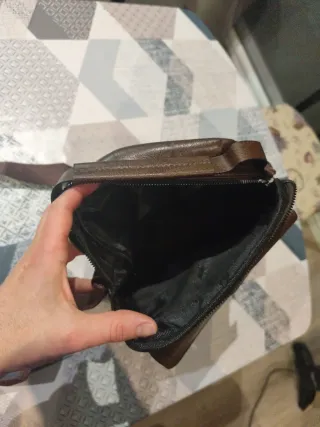 Bolso bandolera hombre color marrón