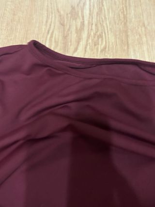 Vestido burdeos manga larga