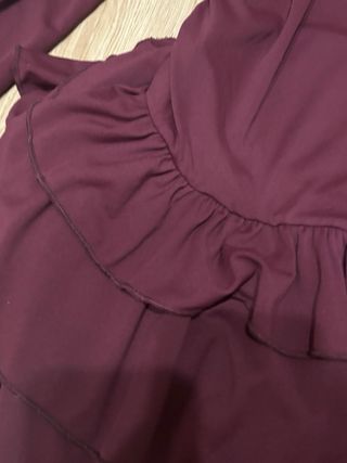 Vestido burdeos manga larga