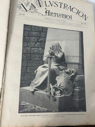 Láminas.La Ilustración Artística 1888. 10 láminas.