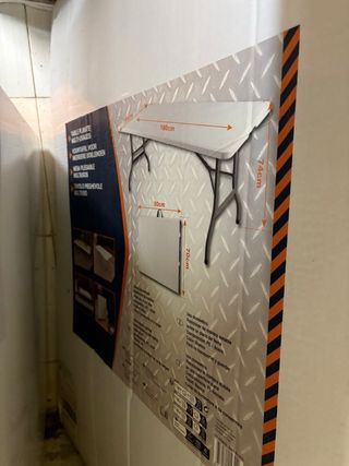 3 Tavoli Pieghevoli Bianchi e Grigi