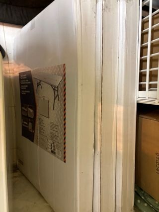 3 Tavoli Pieghevoli Bianchi e Grigi