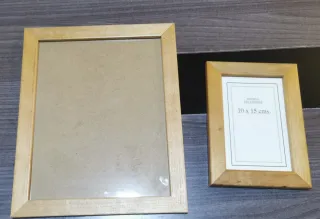 2 Marcos de Madera y Cristal 4€ los dos