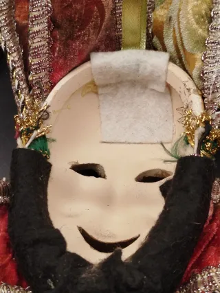 Coppia Antiche Maschere Veneziane