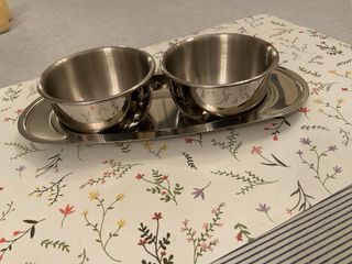 Juego salseras IBER y bandeja acero inox