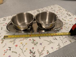 Juego salseras IBER y bandeja acero inox