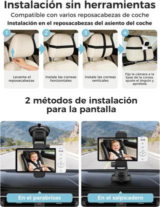 Cámara Bebé Coche GHB 5 720P Inalámbrica