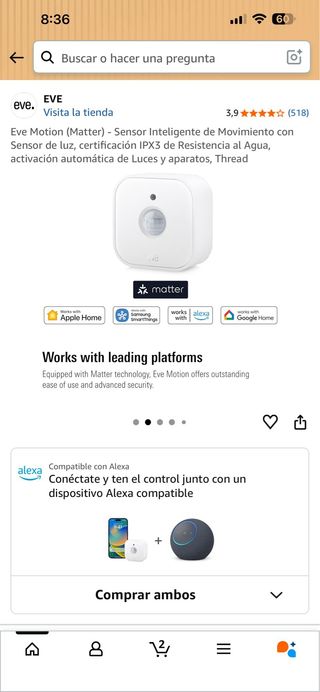 Eve Motion (Matter) Sensor Inteligente