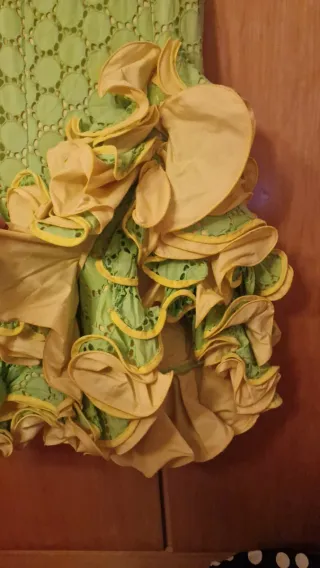 Traje Flamenca Verde y Amarillo