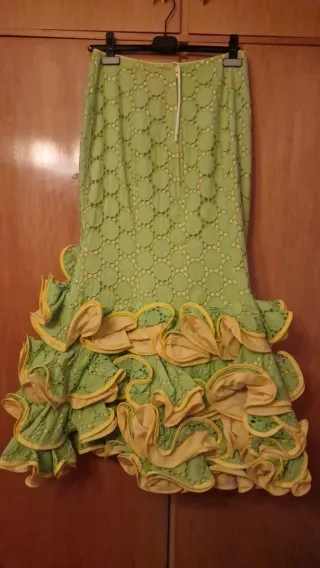 Traje Flamenca Verde y Amarillo