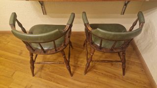 2 Poltrone in Pelle Verde