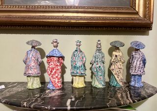 Statue cinesi ceramica vintage