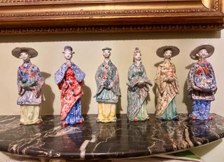 Statue cinesi ceramica vintage