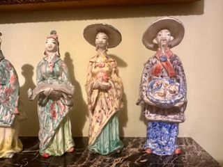 Statue cinesi ceramica vintage