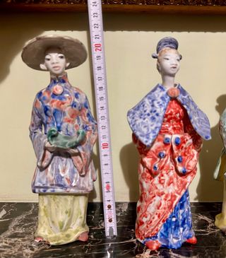 Statue cinesi ceramica vintage