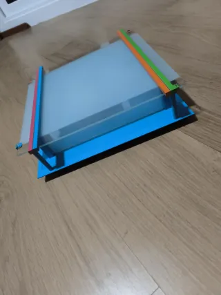 Plafón de cristal y metal