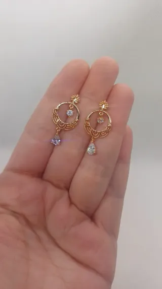 Pendientes Dubai Chapado Oro 18k