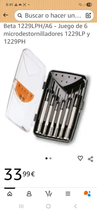 Juego destornilladores precisión Beta LPH/A6 x6