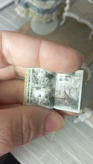 Libro miniatura pelle circo 1:12