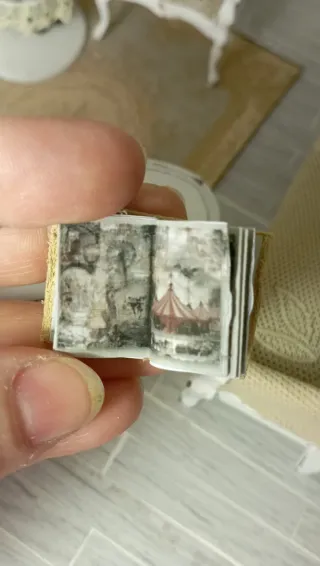 Libro miniatura pelle circo 1:12