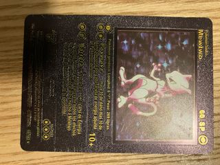 Carta Pokémon Mewtwo 10/102 primera edición