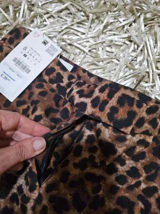 Calças Zara S Estampado Animal Print