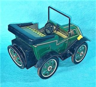 COCHE VINTAGE DE HOJALATA con MOVIMIENTO  L. 14 cm