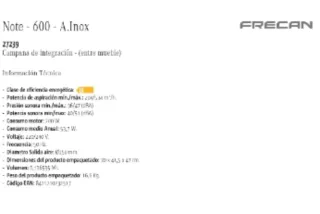 Campana extractora Frecan SOUL