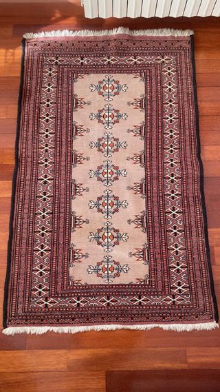 Tappeto Pakistano Beige e Rosso