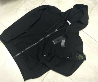 Felpa Stone Island Nera Zip