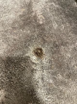 Tappeto di cotone grigio