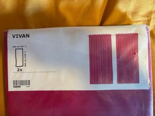 Cortinas VIVAN Rosa 145x300 cm (2 unidades)