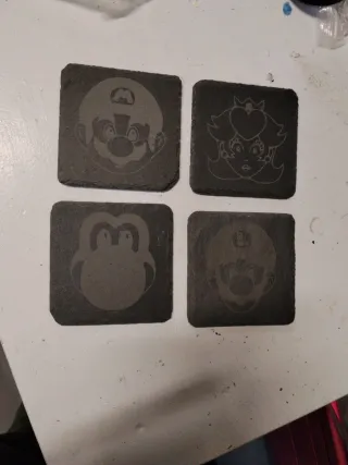 Posavasos Pizarra Mario Bros Set 4